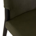 Sketch Ronda Upholstered Dining Chair - Kale Leather - Black Onyx