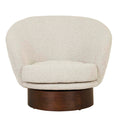 Trove Classic Occasional Chair - Ivory Boucle - Chestnut