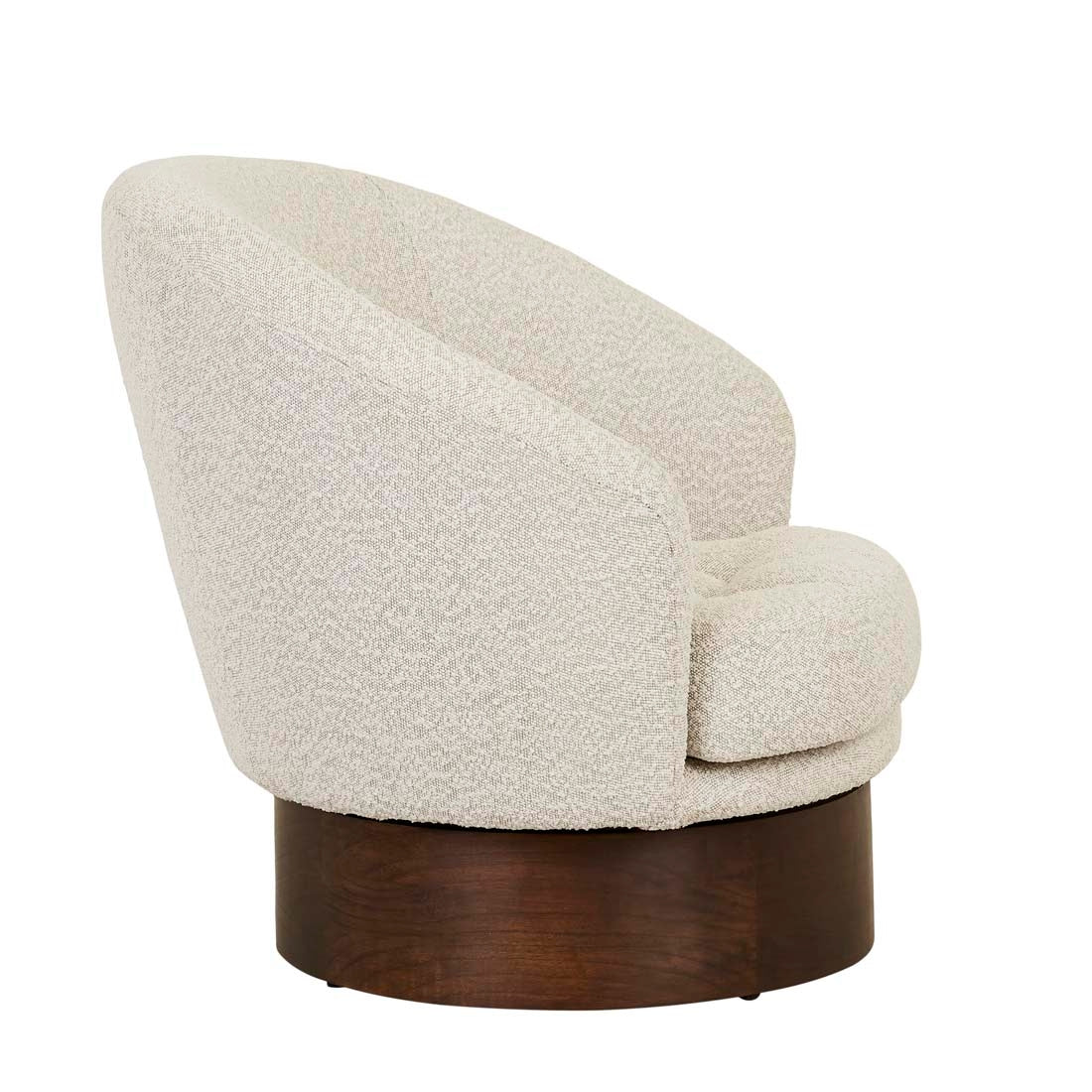 Trove Classic Occasional Chair - Ivory Boucle - Chestnut