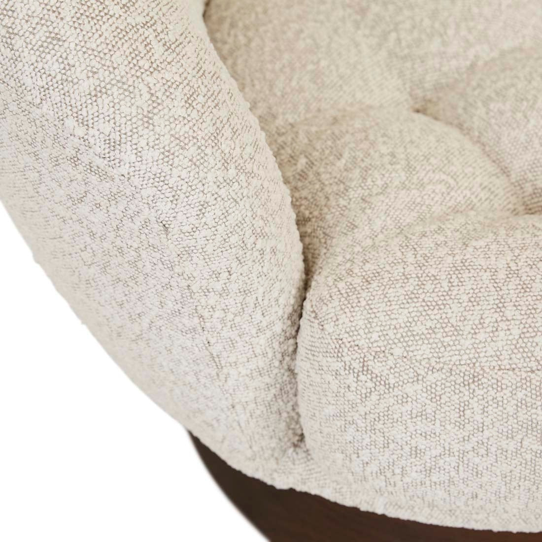 Trove Classic Occasional Chair - Ivory Boucle - Chestnut