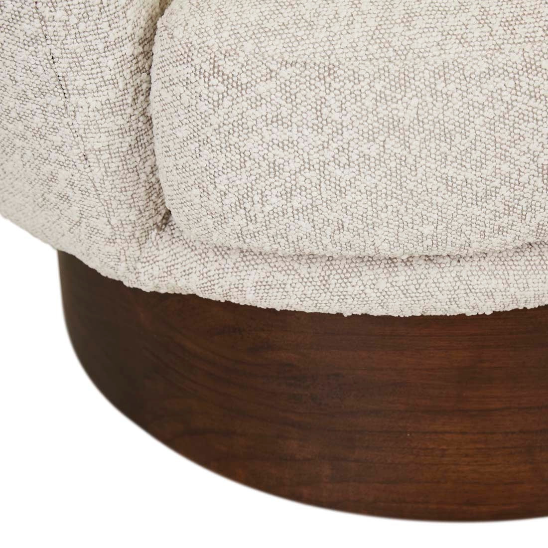 Trove Classic Occasional Chair - Ivory Boucle - Chestnut