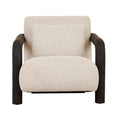 Trove Wrap Occasional Chair - Ivory Boucle - Black