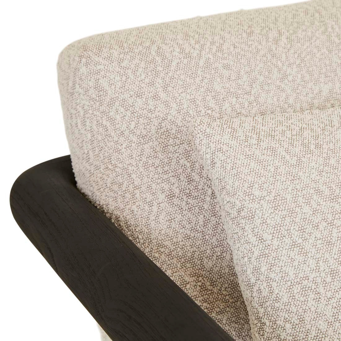 Trove Wrap Occasional Chair - Ivory Boucle - Black