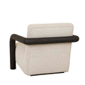 Trove Wrap Occasional Chair - Ivory Boucle - Black