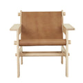 Vista Occasional Chair - Vintage Caramel - Natural Oak