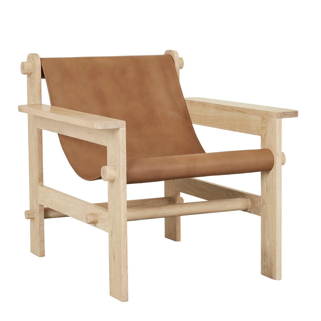 Vista Occasional Chair - Vintage Caramel - Natural Oak