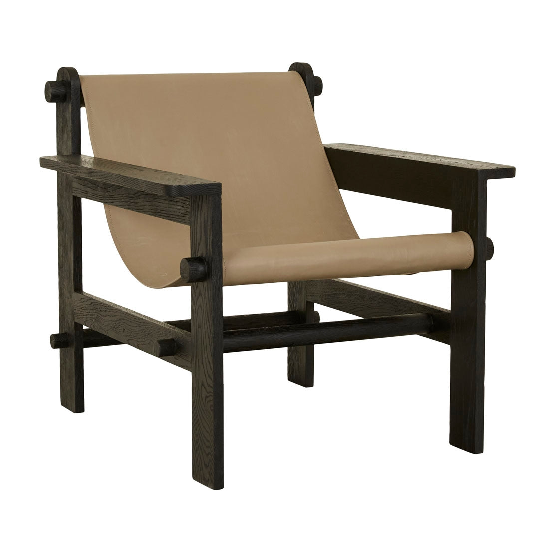 Vista Occasional Chair - Vintage Taupe - Black Oak