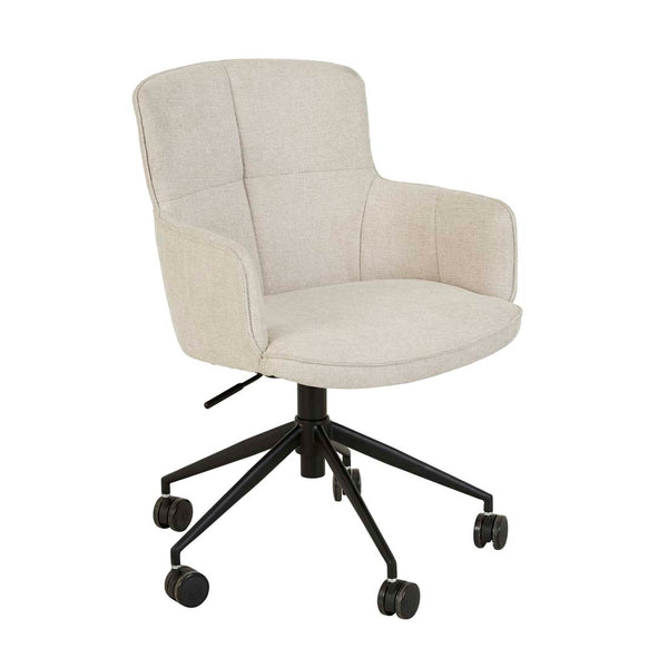 Walter Office Chair - Seashell - Black Metal