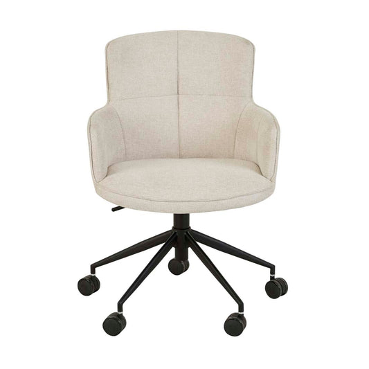 Walter Office Chair - Seashell - Black Metal