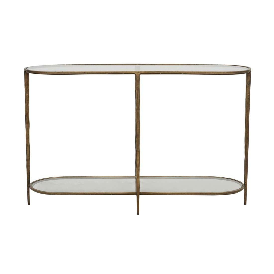 Amelie Oval Console - Antique Brass