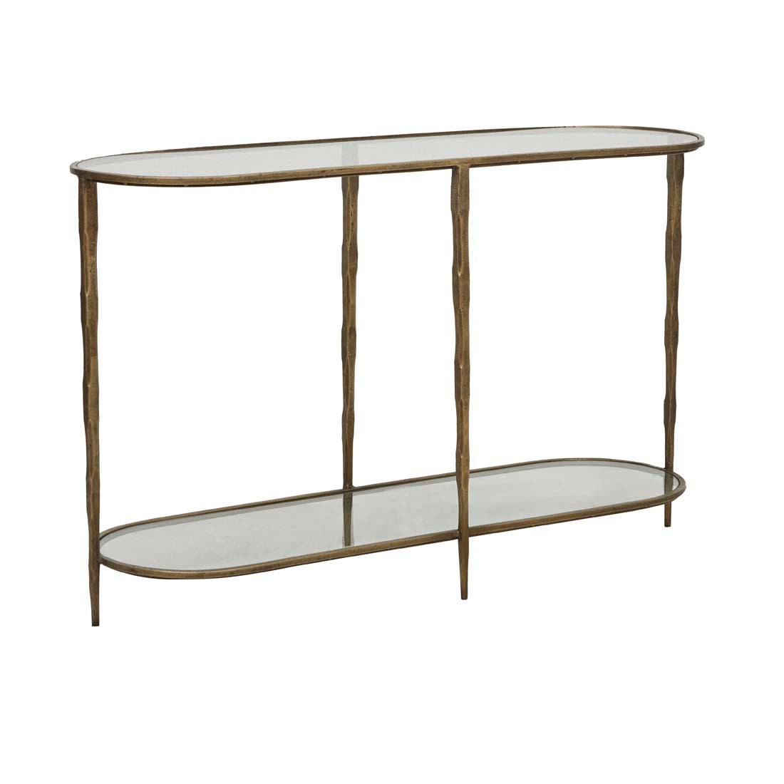 Amelie Oval Console - Antique Brass