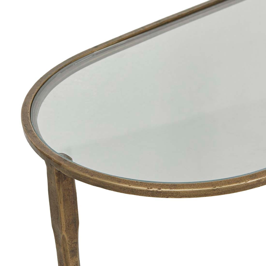 Amelie Oval Console - Antique Brass