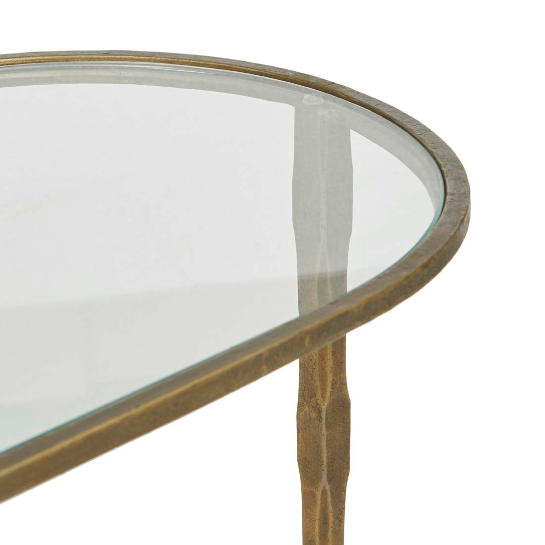 Amelie Oval Console - Antique Brass