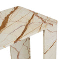 Atlas Slab Console Table - Brown Vein Marble