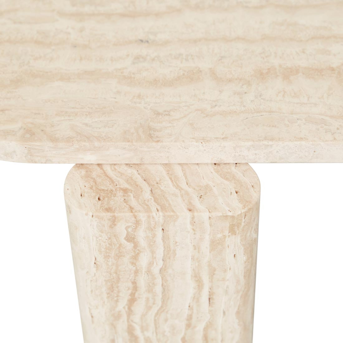 Amara Geo Coffee Table - Natural Travertine