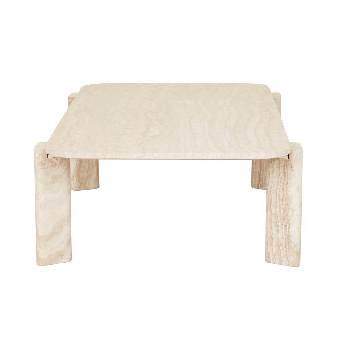 Amara Geo Coffee Table - Natural Travertine