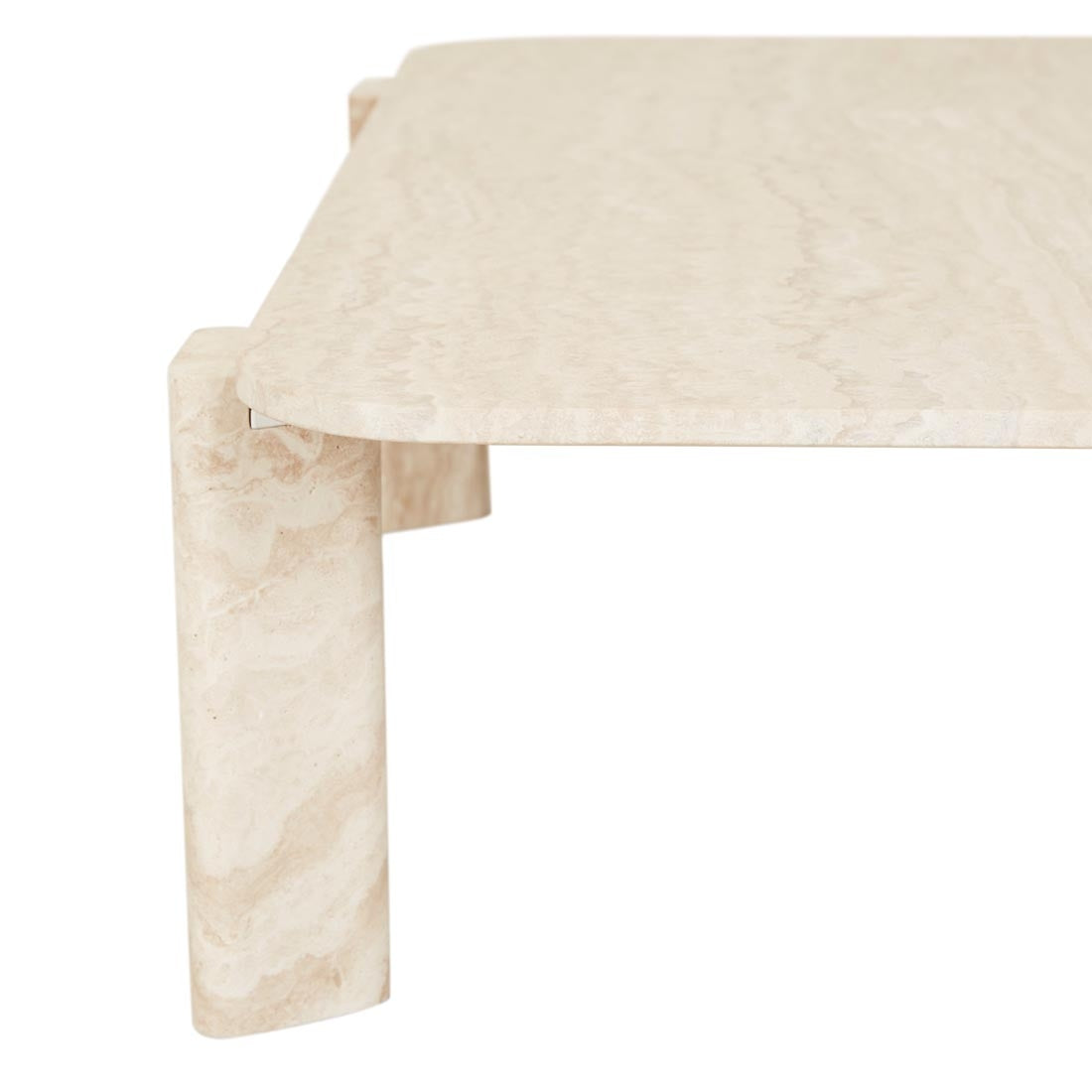 Amara Geo Coffee Table - Natural Travertine