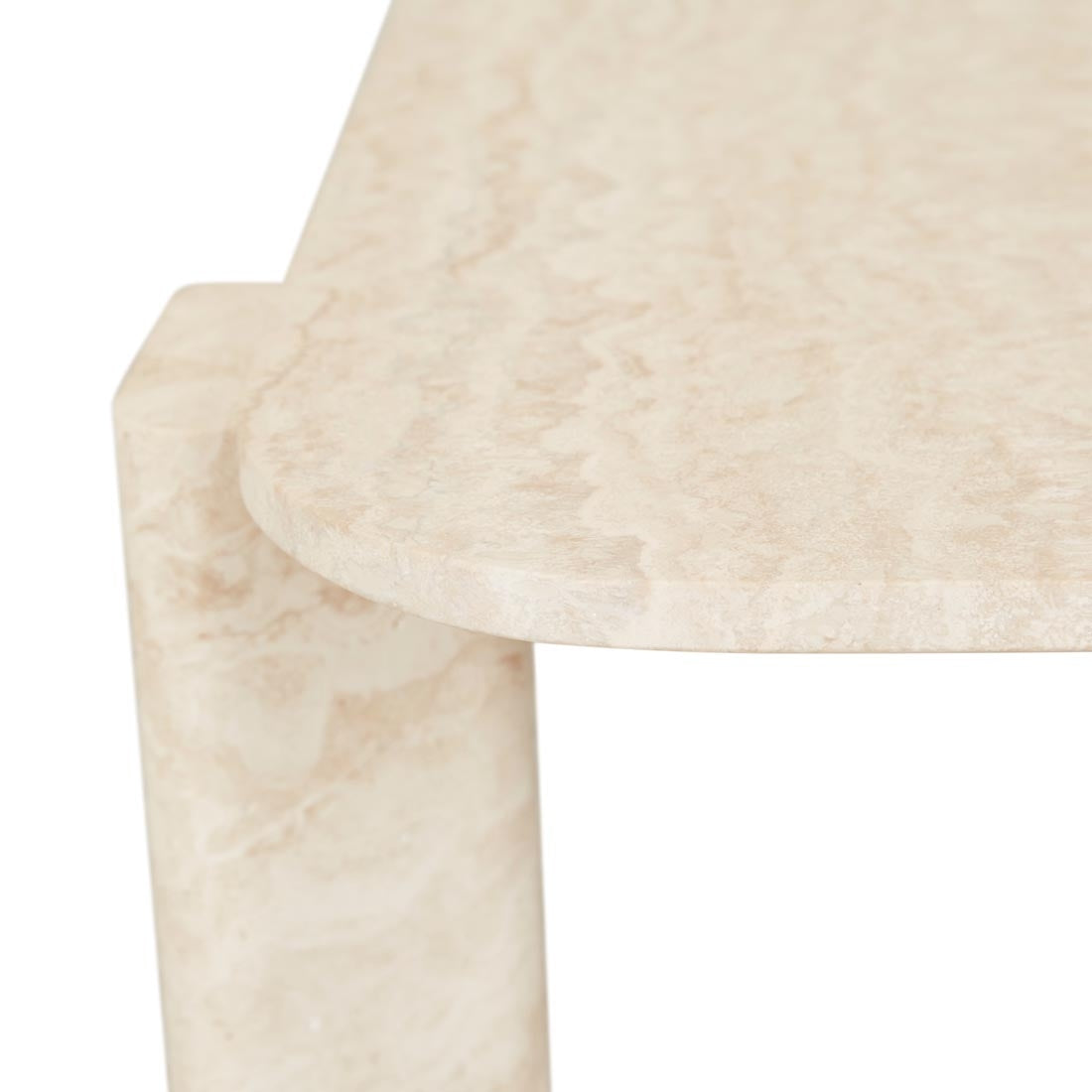 Amara Geo Coffee Table - Natural Travertine