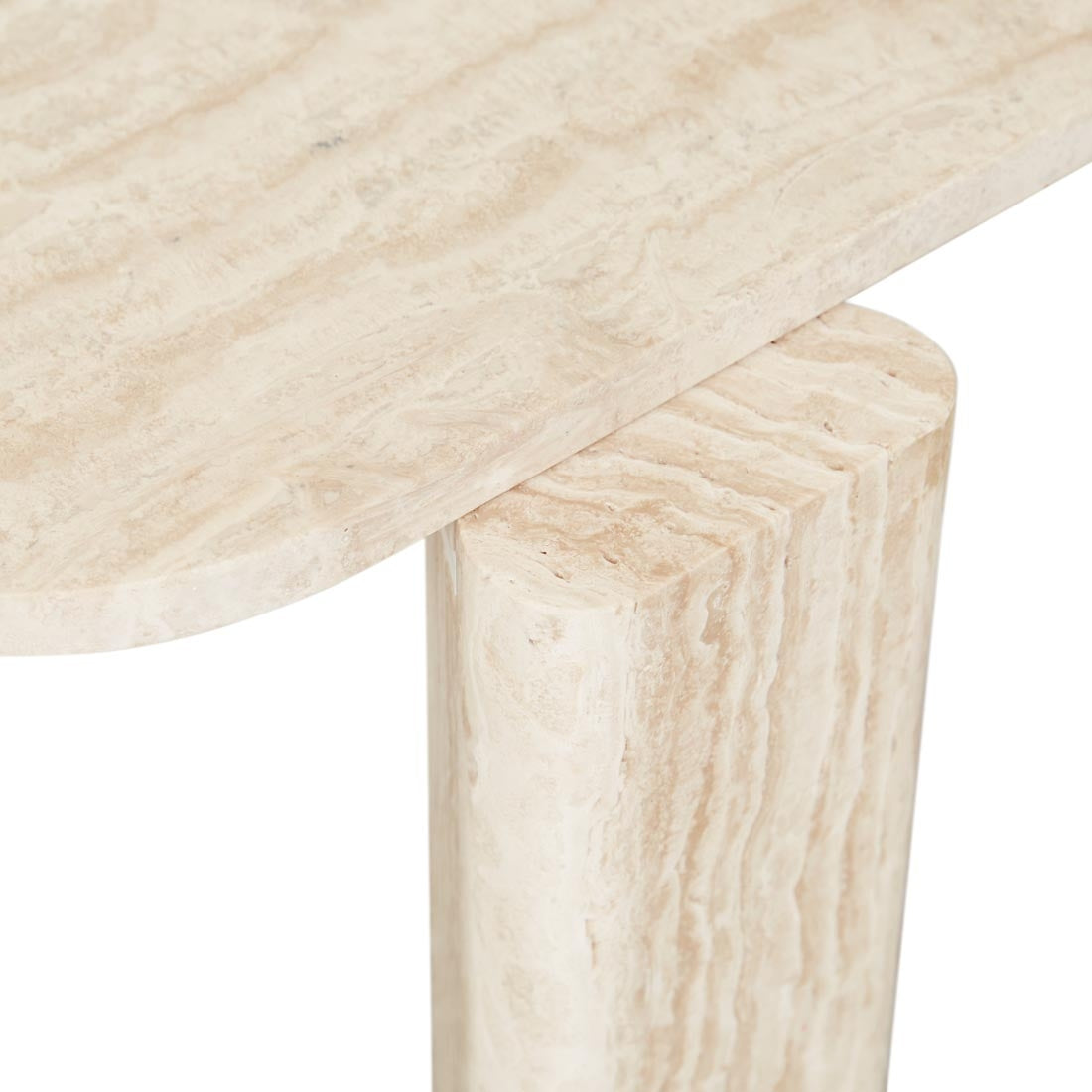 Amara Geo Coffee Table - Natural Travertine