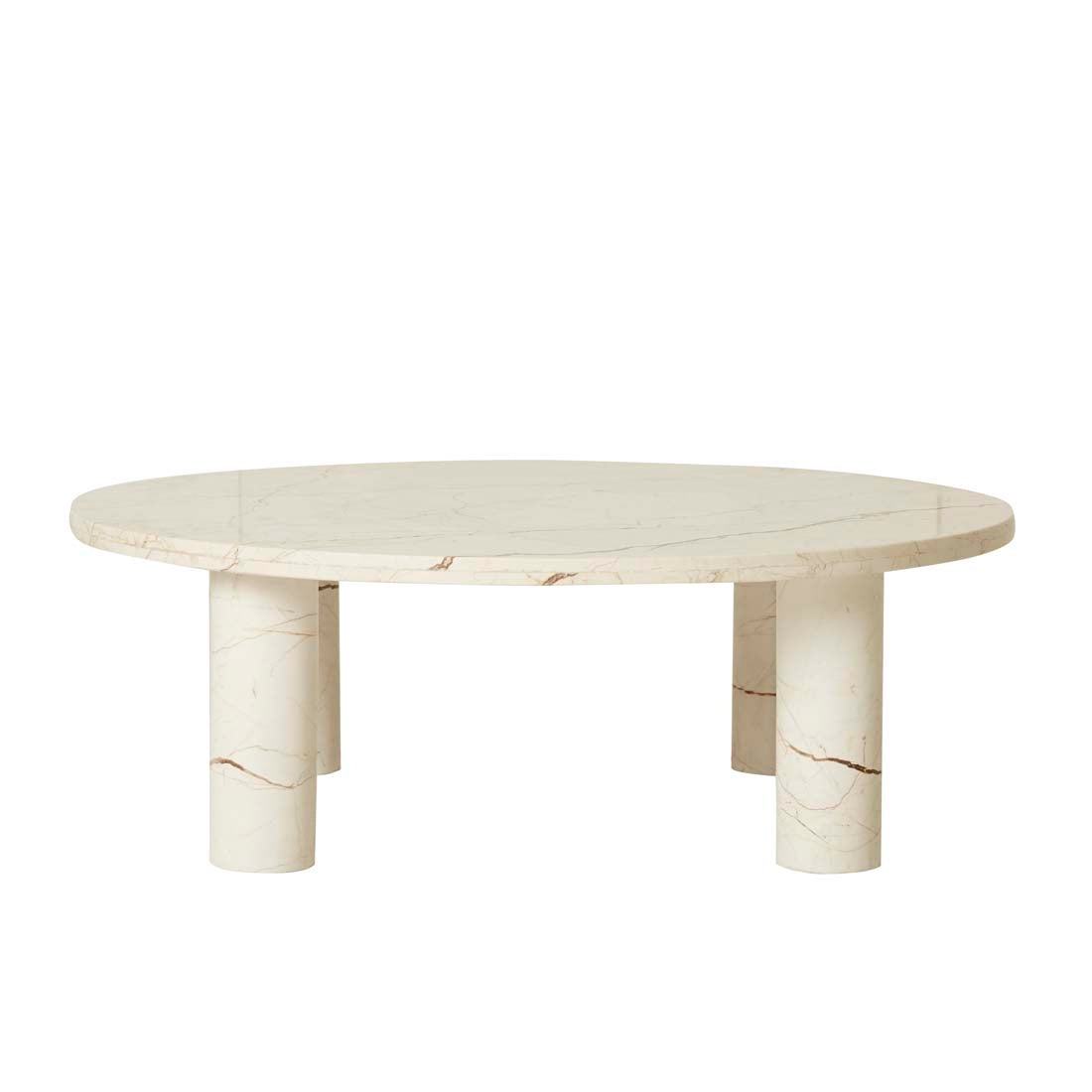 Amara Round Leg Coffee Table - Brown Vein Marble