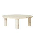 Amara Round Leg Coffee Table - Brown Vein Marble