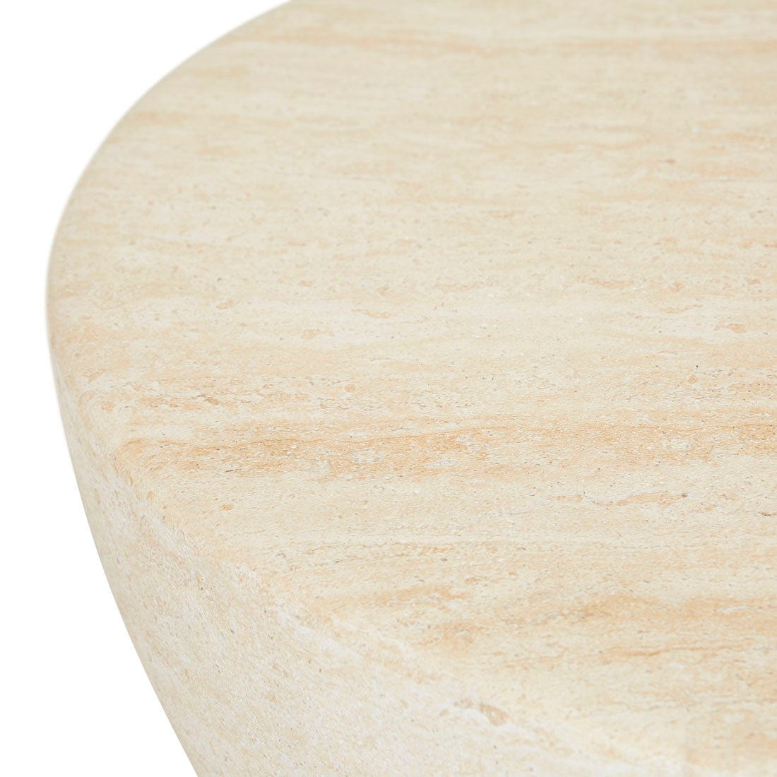 Lucia Sphere Coffee Table - Faux Natural Travertine