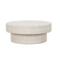 Seville Tile Round Coffee Table - Pearl White