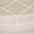 Seville Tile Round Coffee Table - Pearl White