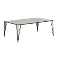 Celeste Coffee Table - White Marble - Black