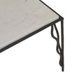 Celeste Coffee Table - White Marble - Black