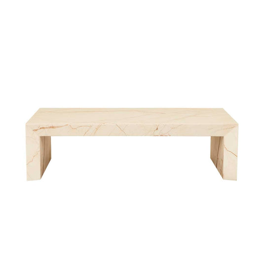 Elle Monument Coffee Table - Matt Brown Vein Marble