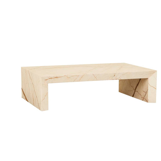 Elle Monument Coffee Table - Matt Brown Vein Marble