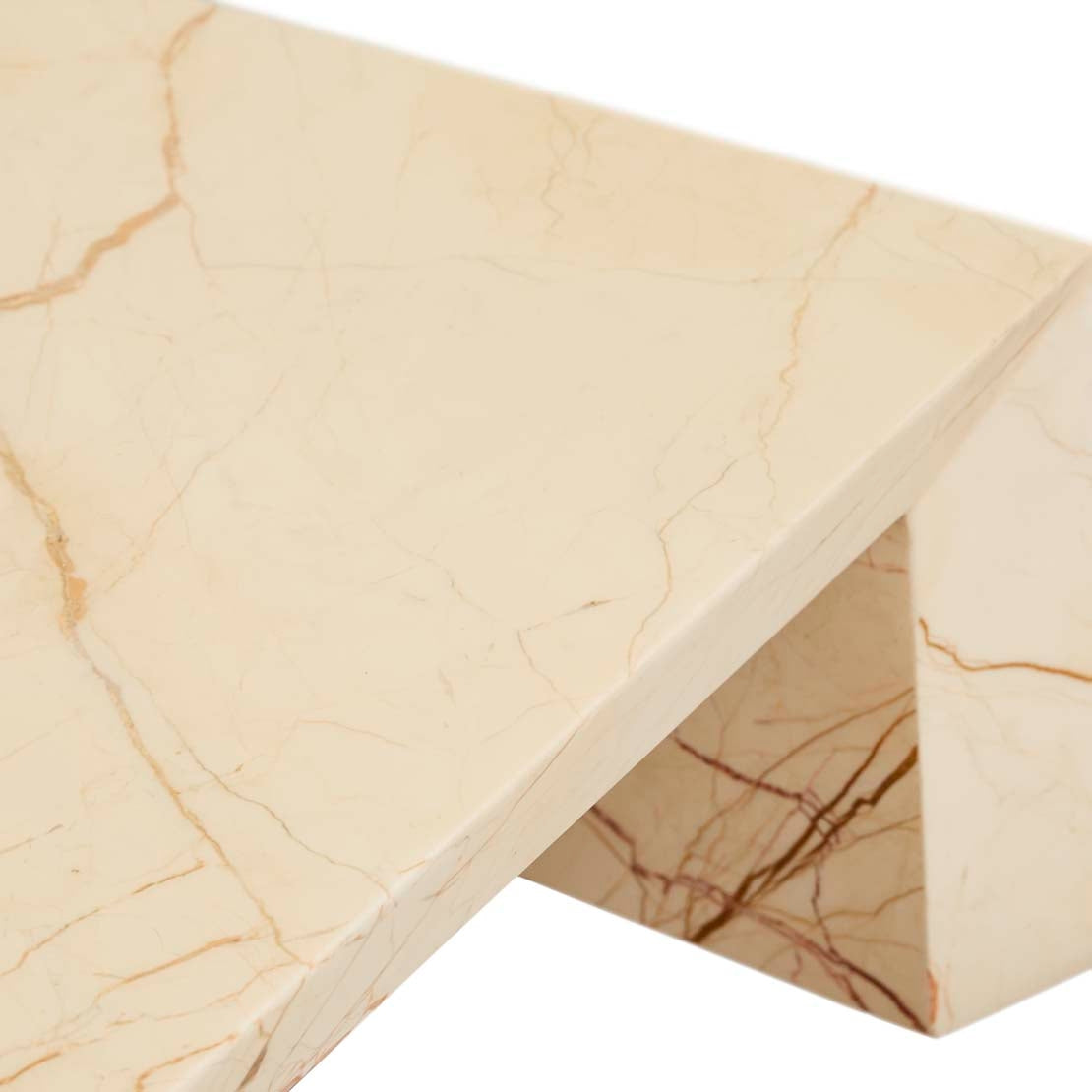 Elle Monument Coffee Table - Matt Brown Vein Marble