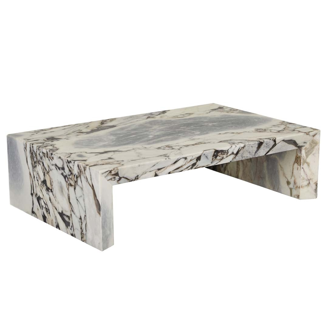 Elle Monument Coffee Table - Matt Ocean Marble