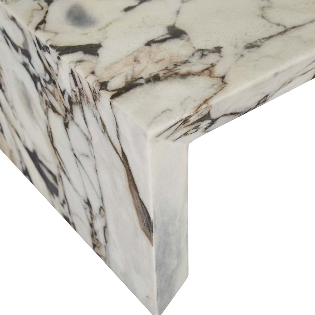 Elle Monument Coffee Table - Matt Ocean Marble