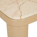 Frankie Marble Coffee Table - Matt Brown Vein Marble - Gloss Camel