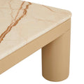 Frankie Marble Coffee Table - Matt Brown Vein Marble - Gloss Camel