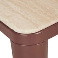 Frankie Marble Coffee Table - Natural Travertine - Gloss Brick