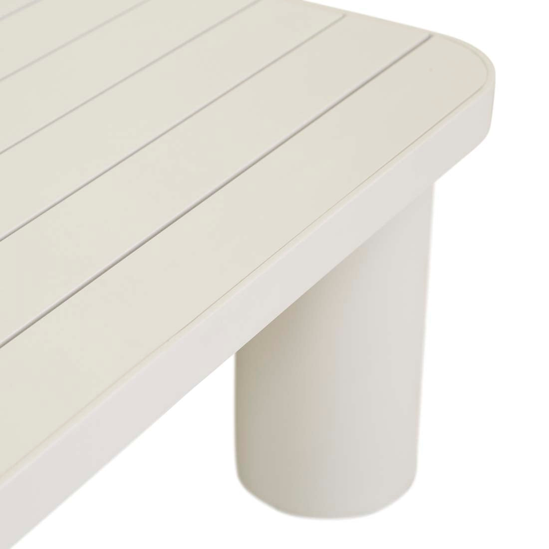 Frankie Outdoor Coffee Table - Aluminium White