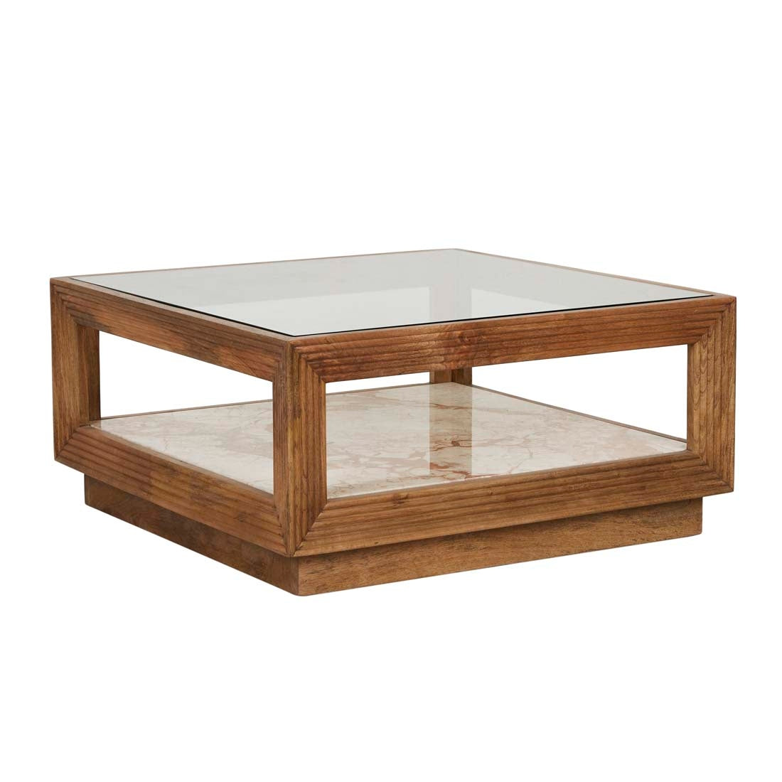 Zephyr Coffee Table - Crema Beige Marble - Natural