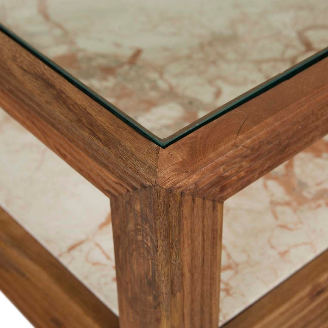 Zephyr Coffee Table - Crema Beige Marble - Natural