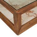 Zephyr Coffee Table - Crema Beige Marble - Natural