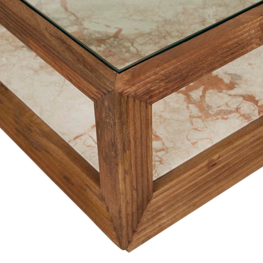 Zephyr Coffee Table - Crema Beige Marble - Natural