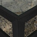 Zephyr Coffee Table - Golden Portoro - Sandblasted Black