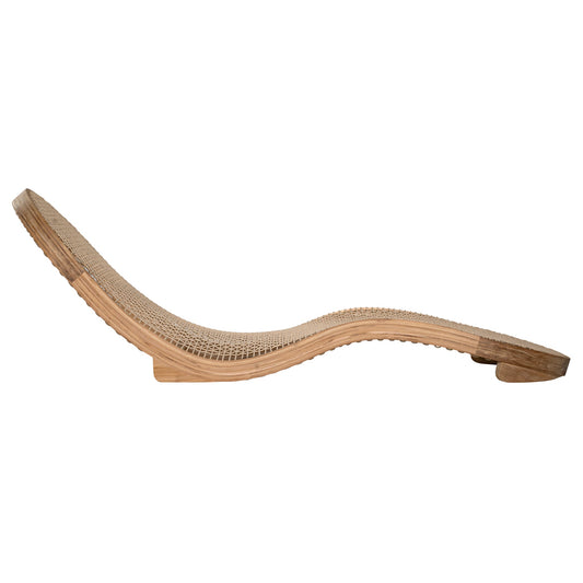 Corfu Curved Sun Lounger | Natural