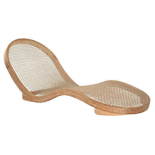 Corfu Curved Sun Lounger | Natural