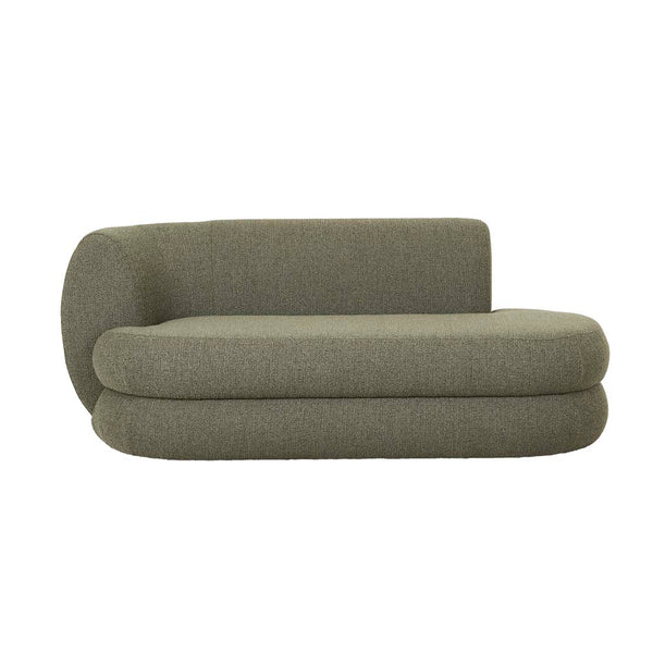 Vera Daybed Left Arm - Moss Tweed