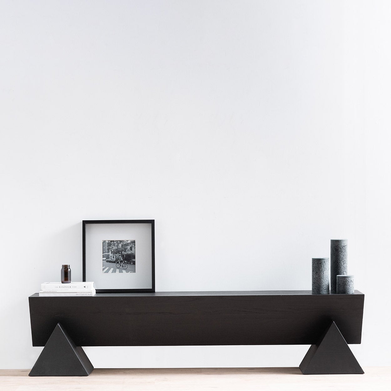 Davila 1.9m Elm Bench - Full Black