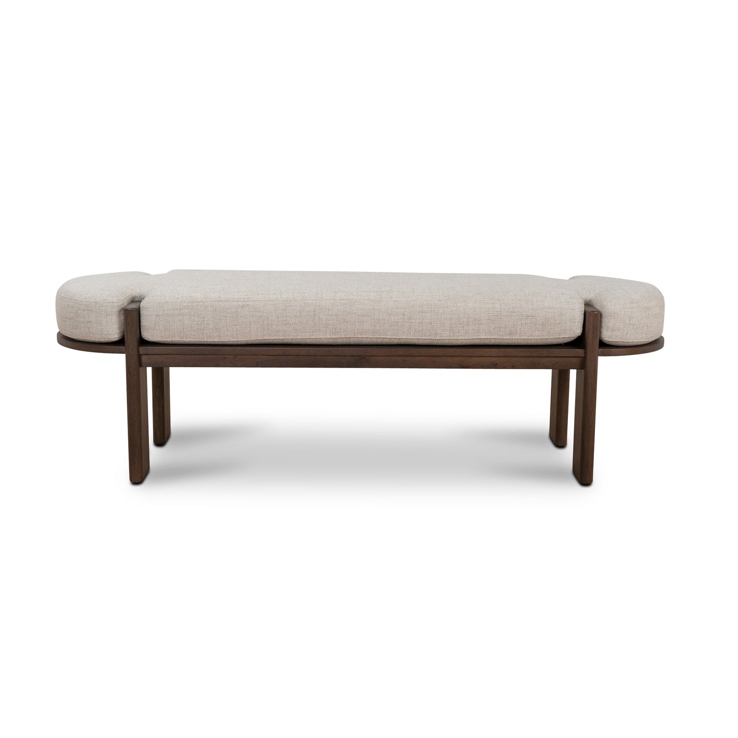 Jahoda 1.6m Walnut Elm Bench - Natural Linen