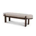 Jahoda 1.6m Walnut Elm Bench - Natural Linen